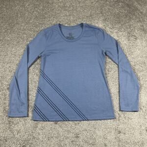 Patagonia T Shirt Womens Small Anika Polarized Top Outdoors Long Sleeve Stripe